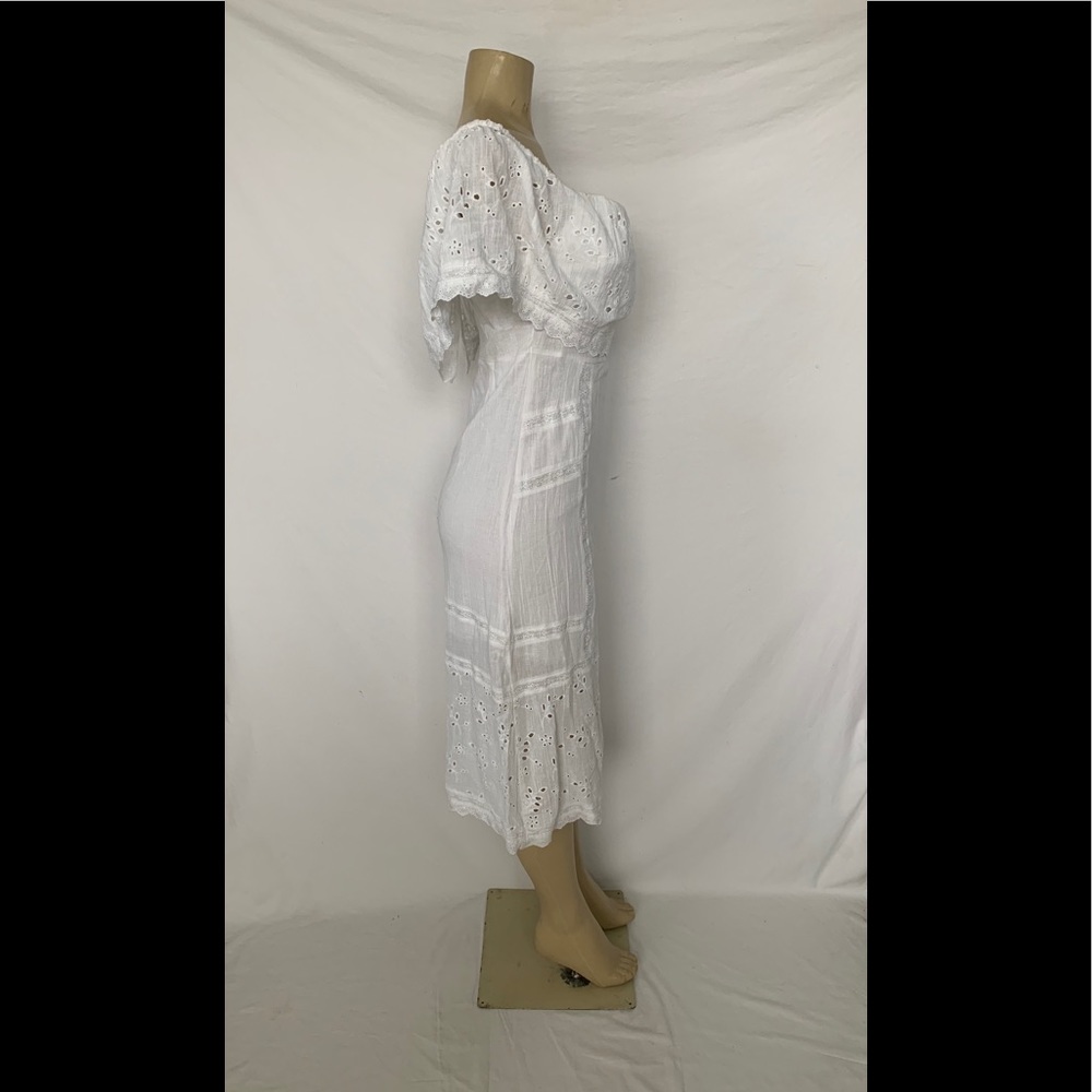 Free People Size Small White BOHO Dress - Picture 3 of 8